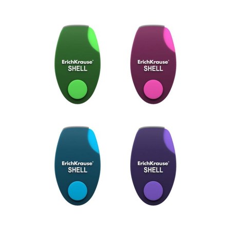 Eraser in the plastic case Erichkrause Shell, soft, hypoallergenic, mix-1