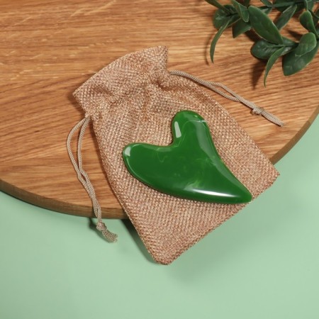 Guasha massage "Bird", 5.7 × 8 cm, green color-1