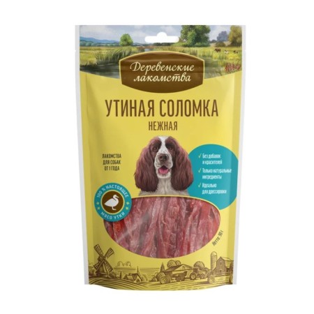 Duck straw "rustic goodies" for dogs, 90 g-1