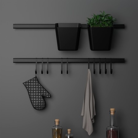 Railing system for the kitchen for 7 subjects of the share, 60.5 cm, black color-6