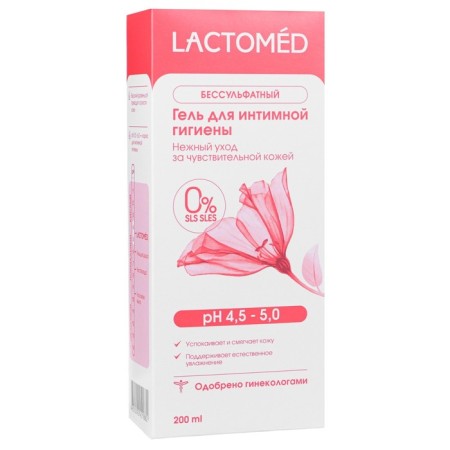 Gel for intimate hygiene "Laktomed", care for sensitive skin, 200 ml-1