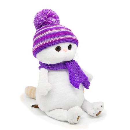 Soft toy "Lee-Lee in a lilac knitted set", 24 cm-1