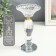 Glass of Glass for 1 candle "Elisius" oval leg 9x9x17 cm