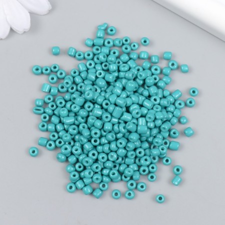 Glass beads 6/0 "green-blue" bright 450 g-1