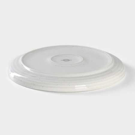 Porcelain dining plate Magistro Urban, D = 22 cm, white color in specking-2
