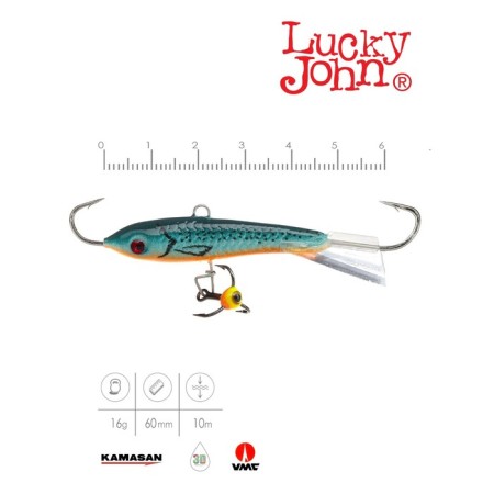Balancir Lucky John Classic 6 + tee, 6 cm, color 53 blister-1