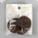 Decor for creativity wood "circles" dark brown 4x4x0.5 cm