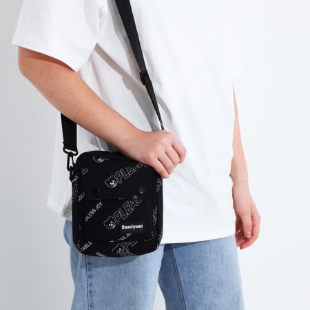 Youth bag with lightning, external pocket, black color-2