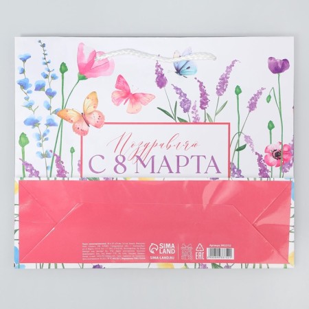Gift Package Laminated, packaging, “Congratulations on March 8”, ML 25 x 21 x 8 cm-4