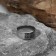 Ring "Valhalla" with runes, white color in silver, 17 size