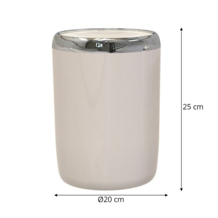 Lima urn with a lid, d = 20, h = 25 cm, chrome-beige-1