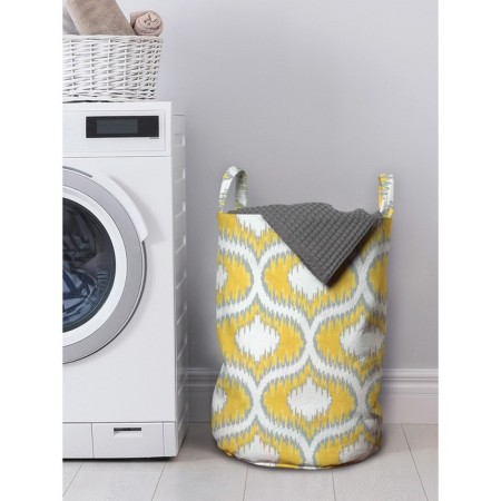 Basket for storing things "Patterns on an orange background", size 35x50 cm