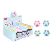 A set of figured erasers 18 pieces in a plastic box of a mix