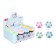 A set of figured erasers 18 pieces in a plastic box of a mix