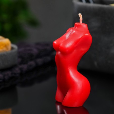 Figure candle "Women's Body No. 1" Red, 9cm-2