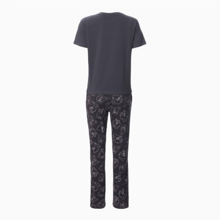 Homemade female set (T -shirt, trousers), graphite color, size 44 (s)-9
