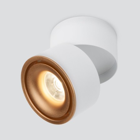 Ceiling accent light (SPOT) ELEKTROSTANDARD, KLIPS LED 15 W, 100X100X106 mm, IP20, white matte/gold color