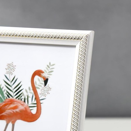Photo frame plastic 15x20 cm "Golden spiral on white" 23x18 cm-2