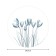 The tablecloth “water plant”, round, Saten, d = 150 cm