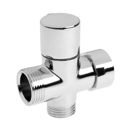 ZEIN Z747 divertor, for the mixer, brass body, round nut, color chromium-1