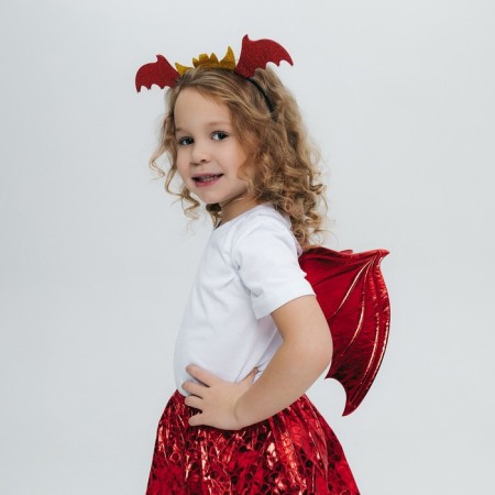 Carnival set "Winter Dragon", red color: wings, skirt and rim-7