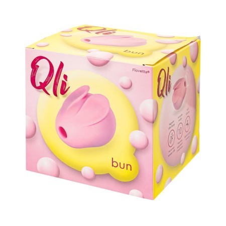 Vacuum-wave stimulator Qli by Flovetta Bun, 6.5 cm, silicone, pink color-10
