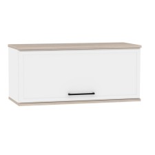 Hinged cabinet Aurelio 4, 800 × 355 × 362 mm, white color / Blackwood satin