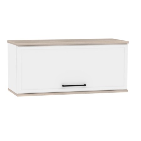 Hinged cabinet Aurelio 4, 800 × 355 × 362 mm, white color / Blackwood satin