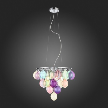 Suspension lamp ST LUCE. SL432.153.05. Sospiro. 5x60 watts, E27, 50x50 cm, chromium color-2
