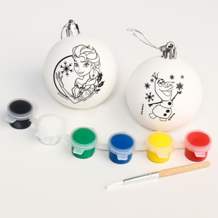 Set for creativity for the New Year "New Year's ball for coloring", 2 pieces 5.5 cm, cold heart-2