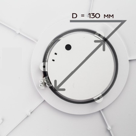 Lamp Citilux "Starlight" CL703A41G, 46.5x46.5x7.5 cm, 1x45W, LED, Gray color.-27