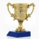 Cup 058, award figure, gold, plastic stand, 12.2 x 10.3 x 6.5 cm.