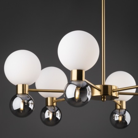 Freya FR5394CL-12BS Bony, 660x660x410 mm ceiling lamp, G9, 12x25W, brass color-6