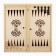 Backgammon "bolt" wooden board 50 x 50 cm, with a field for playing checkers