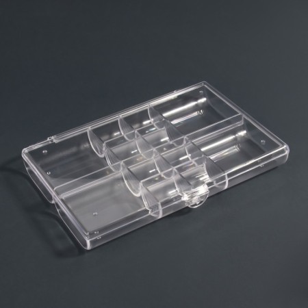 Organizer for decor, 12 cells, 18.5 × 13 × 3 cm, in a cardboard box, the color is transparent-3