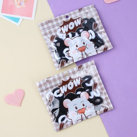 Hair gum "Good wishes" (set of 50 pcs) mouse, 2 cm, mix-2