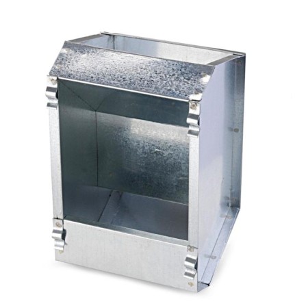 Bunker feeder for rabbits, 1 section, without cover, metal