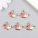 Decor for creativity metal, enamel, rhinestone "Kit with a fountain" gold 2x1.4 cm