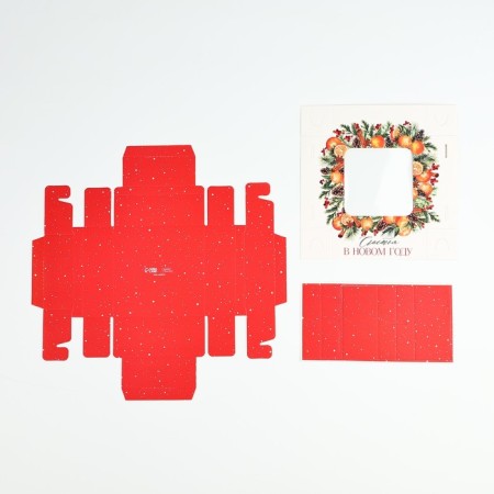 Box for sweets "Winter Botanika", 10.5 x 10.5 x 3.5 cm, New Year-4