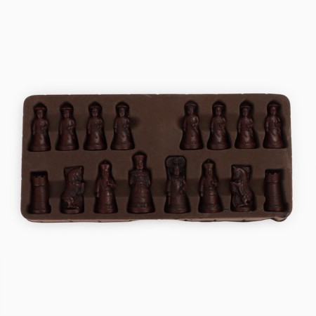 Chess desktop souvenir "Qing dynasties" 43 x 43 cm, king H-8.5 cm, pawn H-6.5 cm-3