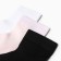 Set of female socks (3pcs), white/pink/black color, size 23-25