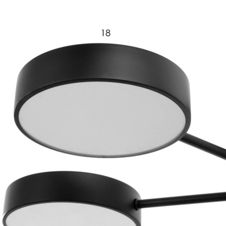 Almo chandelier 6XLED 144W 3000-6000K Black 78x78x11 cm Bayerlux-6