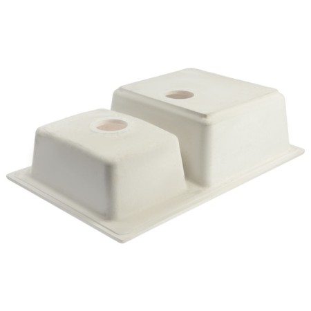 Curler for a kitchen made of stone Zein 191/Q2, 765x500 mm, rectangular, overflow, beige color-5