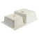 Curler for a kitchen made of stone Zein 191/Q2, 765x500 mm, rectangular, overflow, beige color