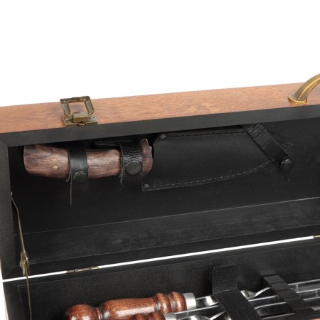 Set with skewers Gift "Classic No. 1" in a case made of wood-3