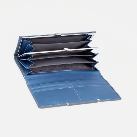 Women's wallet on magnets, blue color-2