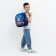 Baby backpack on lightning, 3 outer pockets, blue color