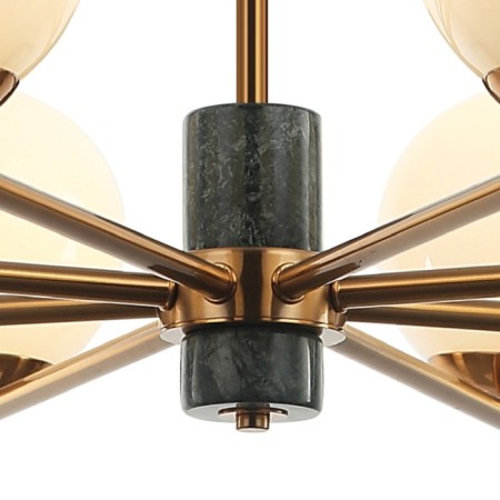 SHARO 8XE27 40W rush chandelier, size 85x85x56.5-96.5 cm, bronze color-2