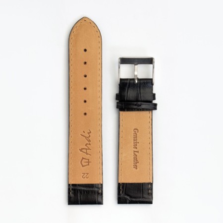 Watch strap, male, 22 mm, harness 80 mm, larynx 120 mm, genuine leather-2