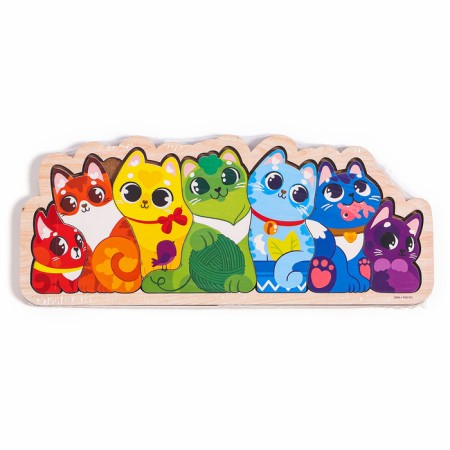 Wooden puzzle for children "cats"-7